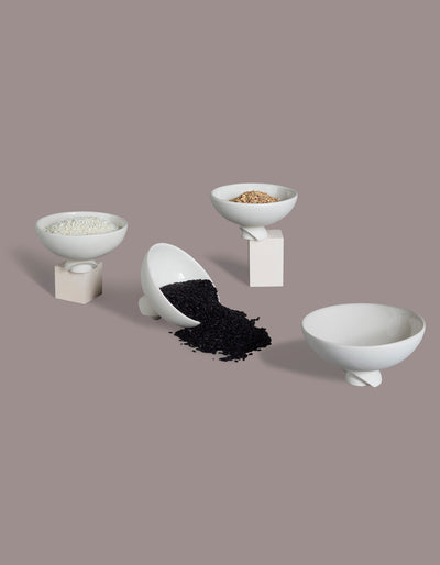 Kaolin Rice Bowl Set of 2 White
