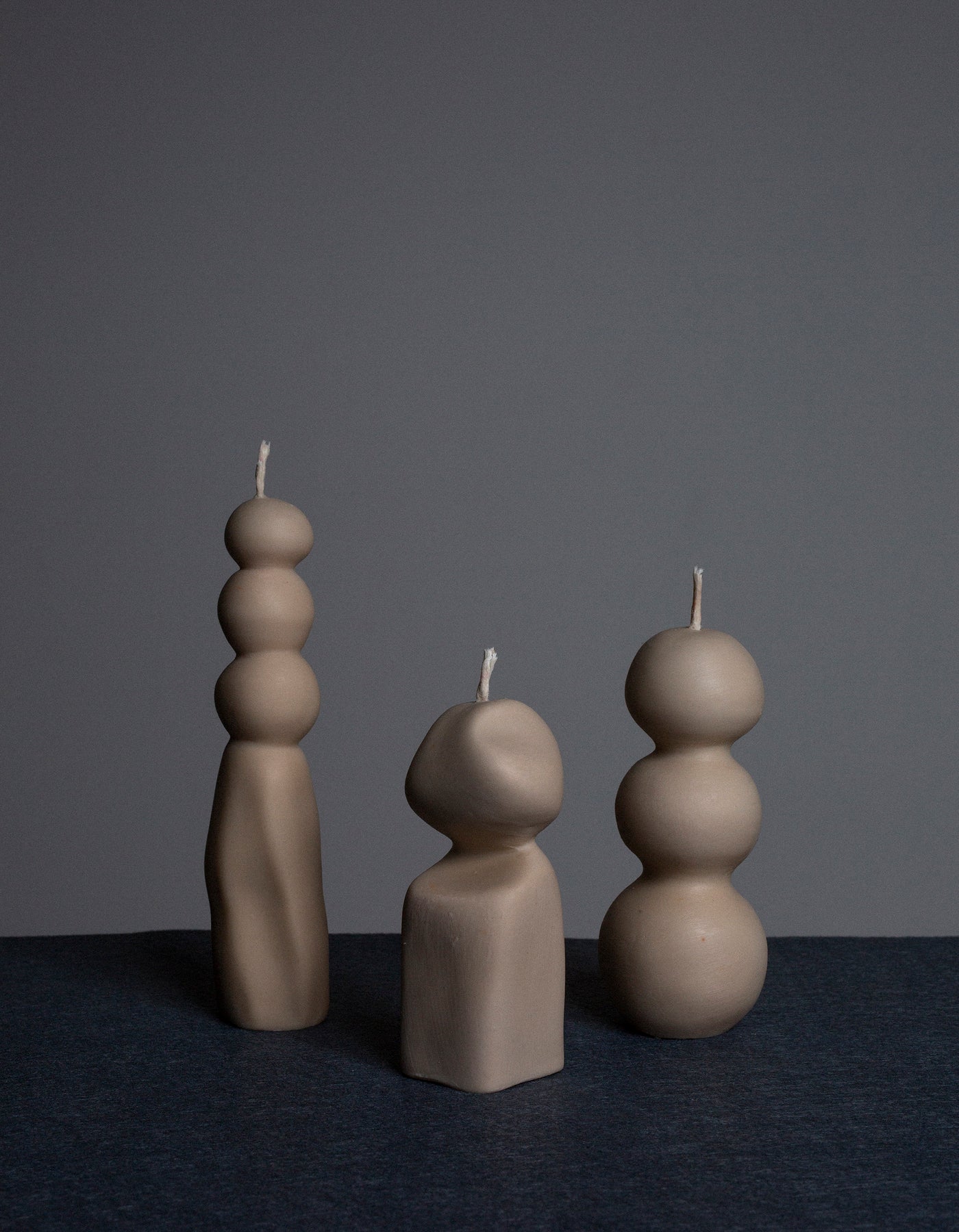 Sculptural Candle Trio